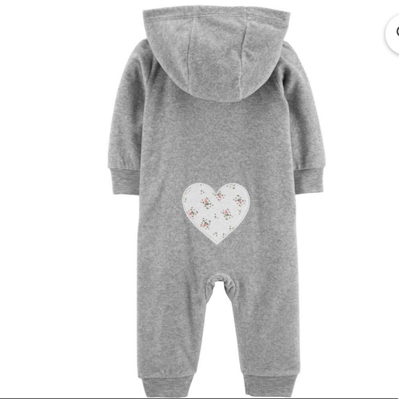 Carter's One Pieces Nwot Carters Baby Fleece Hooded Jumpsuit 3m
